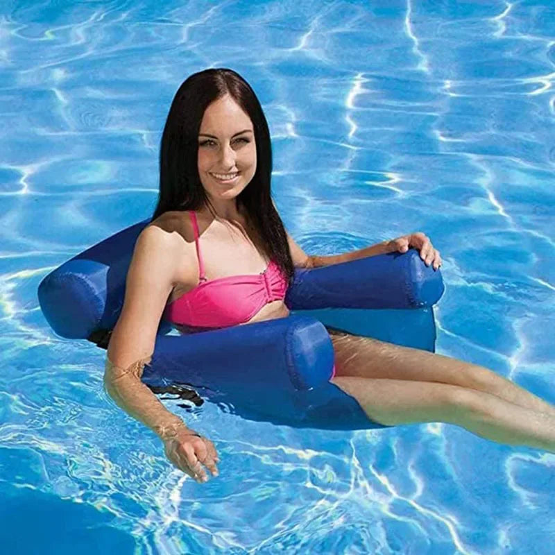 PVC Summer Inflatable Foldable Floating Row Swimming Pool Water Hammock Air Mattresses Bed Beach Water Sports Lounger Chair